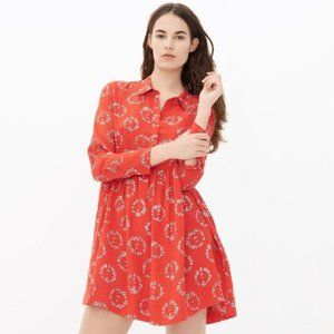 Sandro Red Floral Ring Rogue Dress (sz 2)
